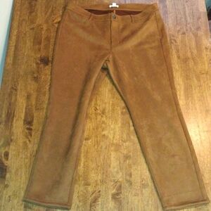 NWT J Jill Vegan Swede Chestnut Pants 14P